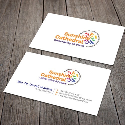 Business Card for Growing Progressing LGBTQ Church Design by Rskylight