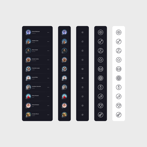 Luxuary Autmotive App - Minimalist User Tier Icons Design by M.Amiri