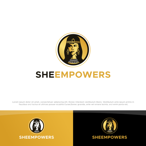 SHEempowers - luxurious design of a woman preferrably in some kind of a circle to appeal to women professionals Design by AjiCahyaF
