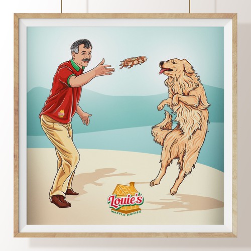 Illustrate My Dad and Dog Design von Sanoja DSG