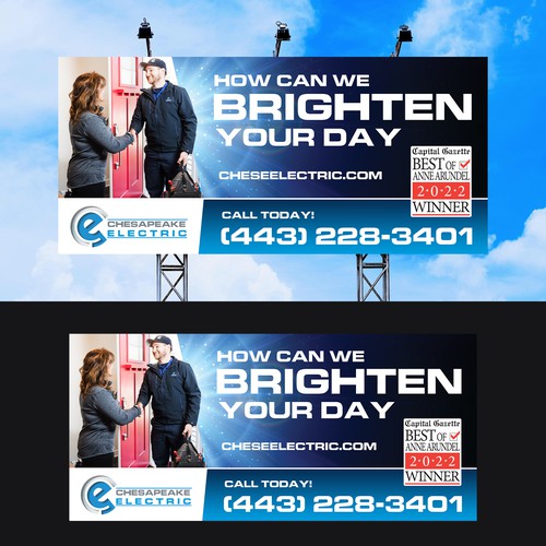 Chesapeake Electric Billboard Design by vsardju