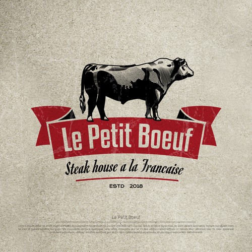 Award winning French chef, opens French steak house. Design von Bokisha