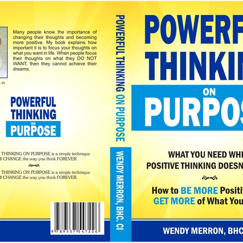 Book Title: Powerful Thinking on Purpose. Be Creative! Design Wendy Merron's upcoming bestselling book! デザイン by Lorena-cro