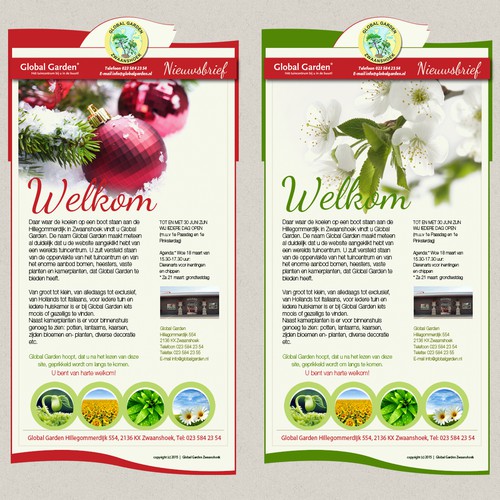 Global Garden newsletter redesign Design by graphixeu