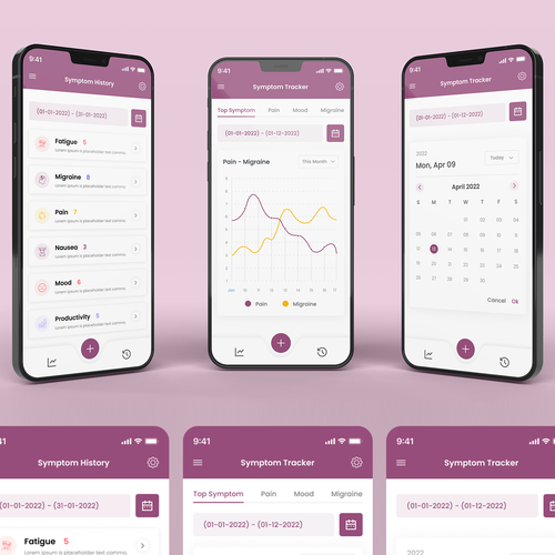 Symptom Tracker App Design by star@rt