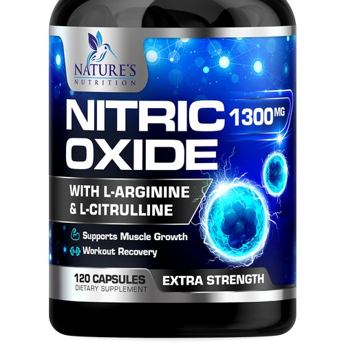 Nitric Oxide label design needed for Nature's Nutrition Réalisé par rembrandtjurin