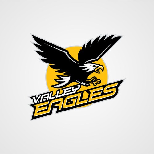 BOLD NEW SPORTS LOGO/EAGLE MASCOT needed for youth ice hockey association Design by Freshradiation