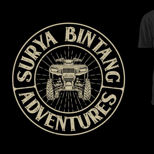 vintage bali jungle rafting Design by Sendisign