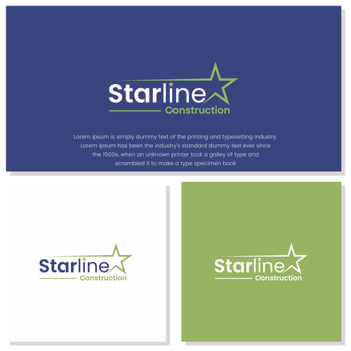 Starline Construction Logo Design by amarta_art®