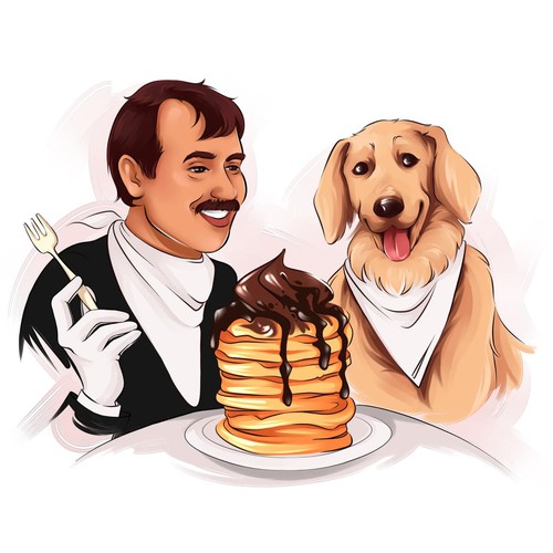 Illustrate My Dad and Dog Design by VallBissy