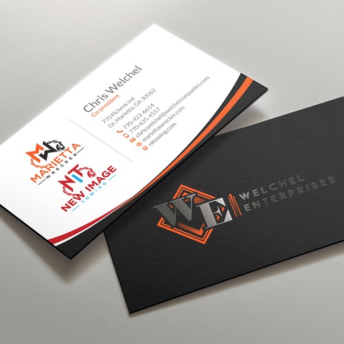 Powerful business card for large towing enterprise Design by kaylee CK