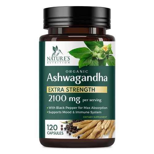 Ashwagandha Design Needed for Nature's Nutrition Design by Claudia Gabriela
