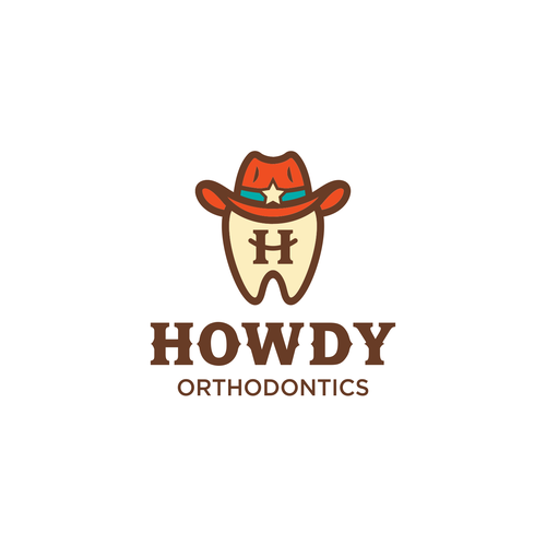 ISO fun, youthful, western themed logo for an orthodontic dental practice in the suburbs Design by DigitArte