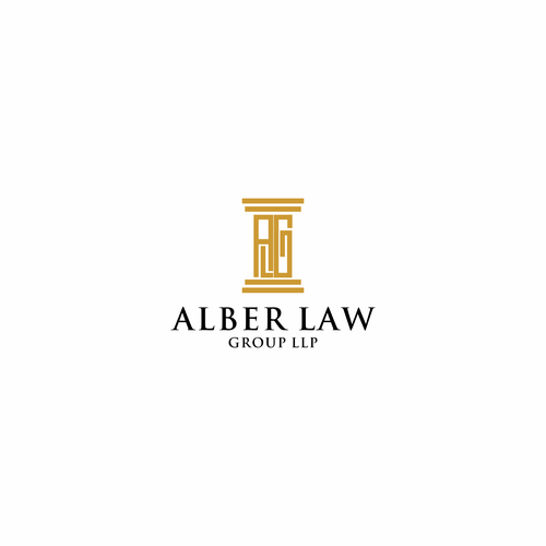 Law office firm logo keep Alber Law separate it looks better Design by Kean™