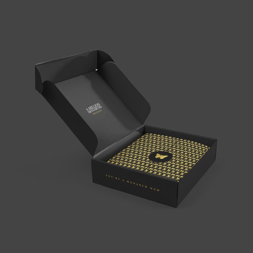 Matte Black Branded Box Design by Greyphic