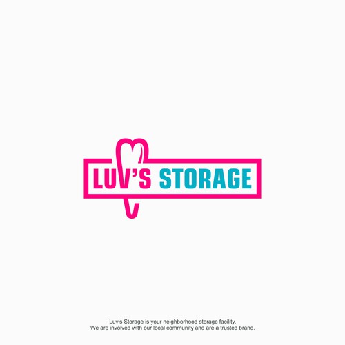 Luv’s Storage - modern logo with bright color Design by 3PM