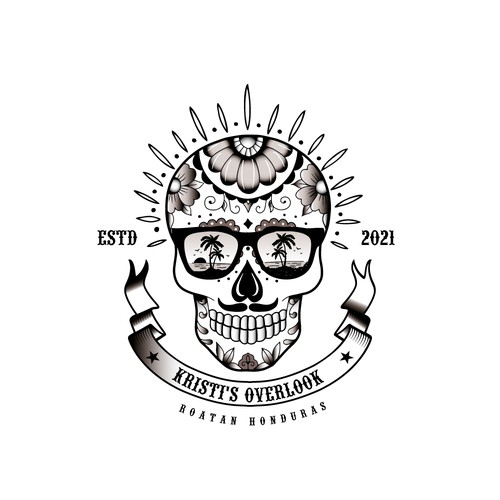 Diseño de Sugar Skull t shirt-Kristi's Overlook de SEVEN 7