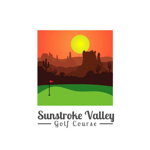 Logo for fictional Sunstroke Valley Golf Club Design by Celestial☆