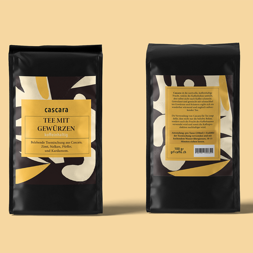 Cascara tea label-ontwerp door aran&xa