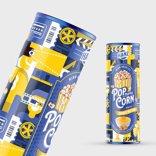 Premium Quality Popped Pop Corn Packaging Design by Davi Giolo ★