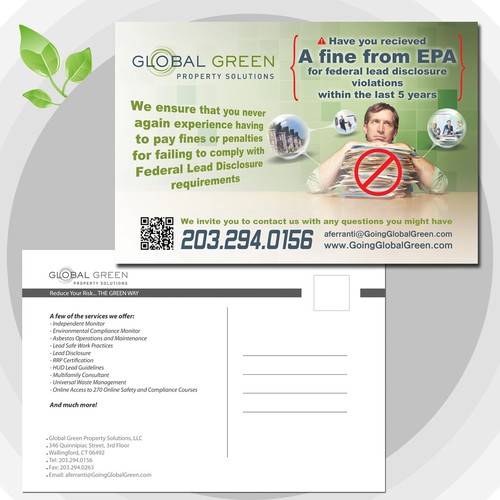 Create the next postcard or flyer for Global Green Property Solutions Réalisé par mostdemo