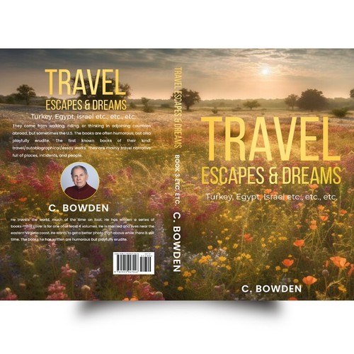 Cover for a travel/autobiography/brief essay book Design by NoBoundaries