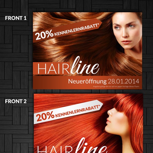 Auffallendes Flyerdesign Fur Neueroffnung Eines Friseur Wettbewerb In Der Kategorie Postkarte Flyer Print 99designs