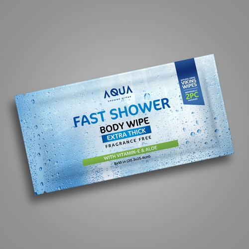 AQUA SHOWER WIPES :D Design by sougatacreative