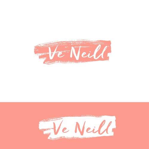 luxury cosmetic brush line logo. Please work with "Ve Neill" or "Ve" as