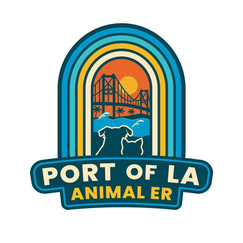 Abstract surf/skate branding for new Animal Emergency Hospital in the Port of LA Design by Budi Karso