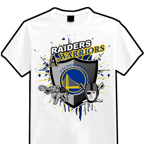 Oakland raiders, gs warriors , a's design, T-shirt contest