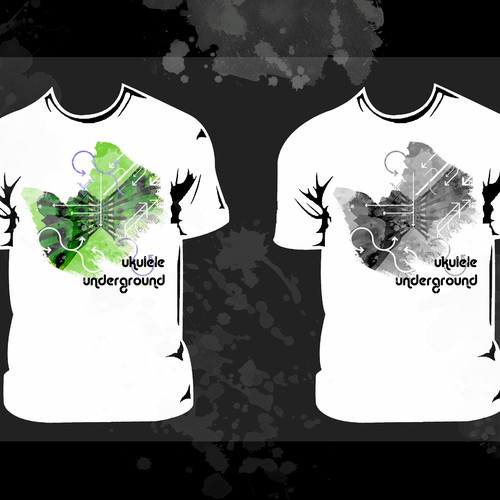 T-Shirt Design for the New Generation of Ukulele Players Diseño de SimonSays1313