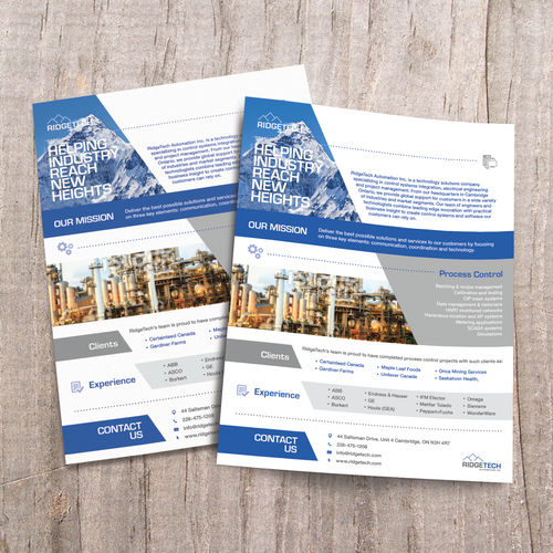 RidgeTech Automation - Marketing Documents Design by Lefteris P.