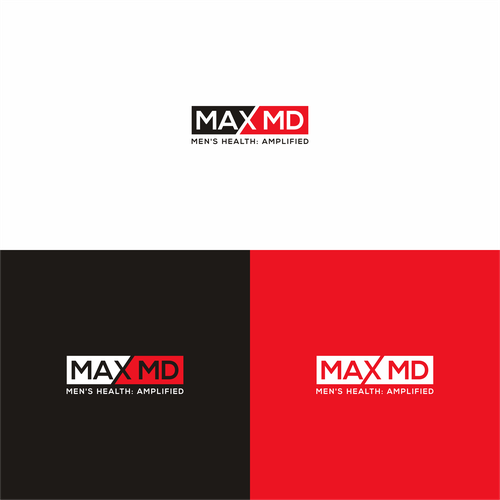 Max MD tele-medicine practice catering to men's health needs a powerful, modern logo Design réalisé par G A D U H_A R T