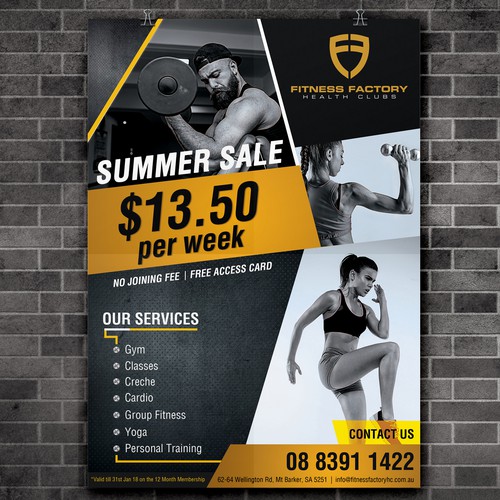 Gym Poster for Summer Sale | Poster Wettbewerb