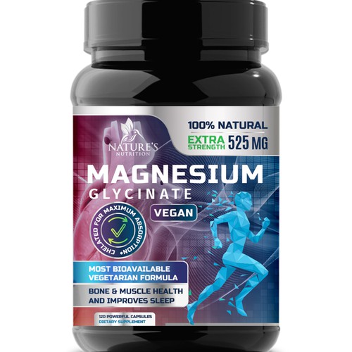 Natural Magnesium Glycinate Design needed for Nature's Nutrition Design by Wfemme