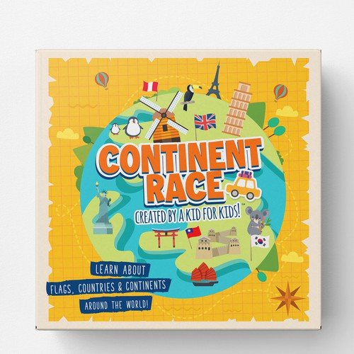 Continent Race - Kids Game -  Learn about the World! Design by Holiday26