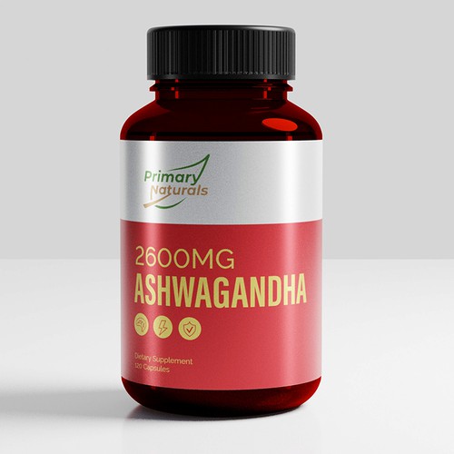 Diseño de Primary Naturals Needs a Supplement Label Designed - Ashwagandha de point0works