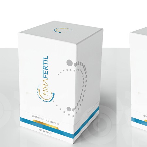 a box for male reproductive supplement improves sperm quality that look professional yet luxurious Design by Surendra Rathor