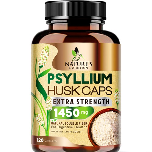 Natural Psyllium Husk Capsules Design needed for Nature's Nutrition Design by agooshe