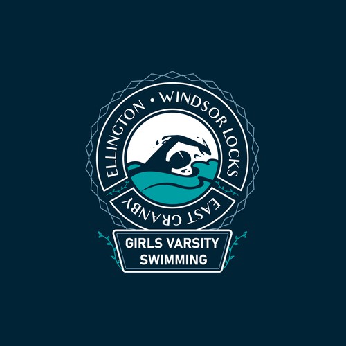 Varsity Girl's Swim Team Logo-ontwerp door DeoDude