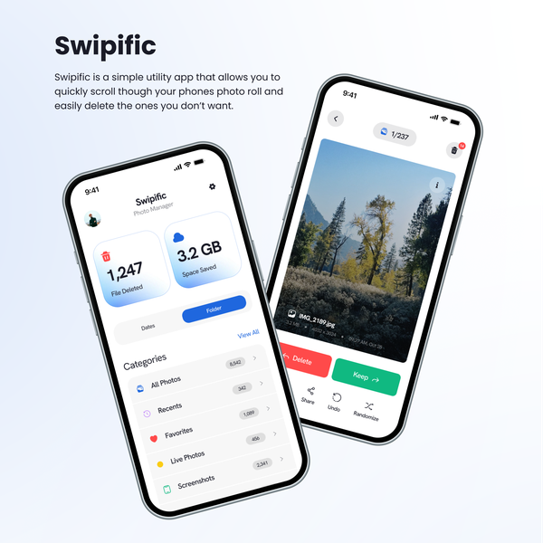 Photo Cleanup & Organizer App – Dark UI
