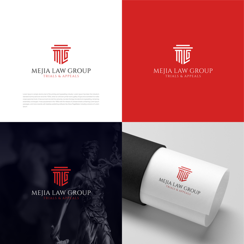 Modern, sleek law firm logo and branding Design by n a r e n d r a