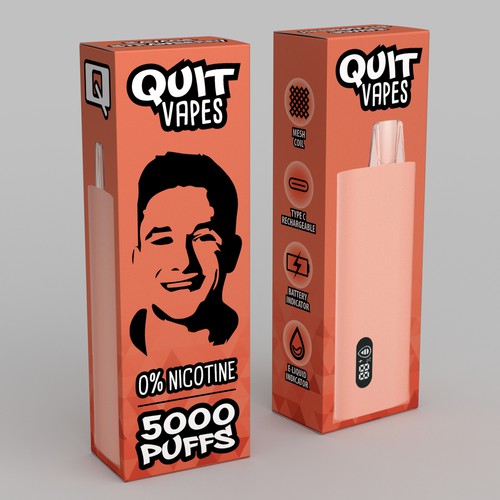 Quit Vape Package for disposable vape device Design by Fajar Juliandri