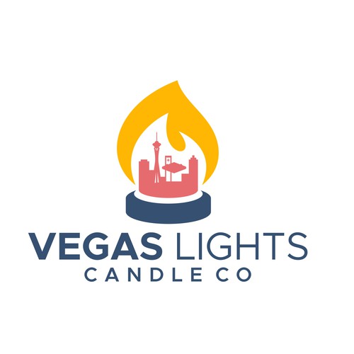 Design a modern fun logo for a candle company in Las Vegas Design by ChemcoRD