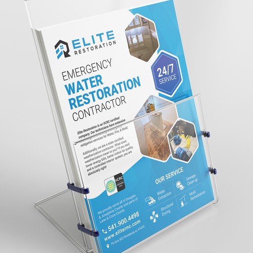 Emergency Water Restoration Flyer Design by Alphabet ♥