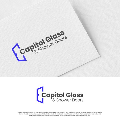 Capitol Glass (Shower Door Focus) Logo Design by Michael Diasz