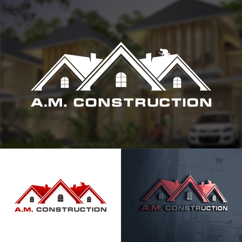 Next level Construction Logo for Home Improvement business "A.M. Construction" Design by Gaman Art Space