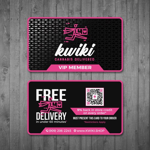 VIP membership card for a cannabis delivery service Diseño de Tcmenk