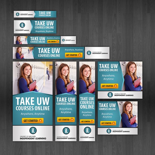 Create web banners for University of Wisconsin Independent Learning Design by Platinumedia